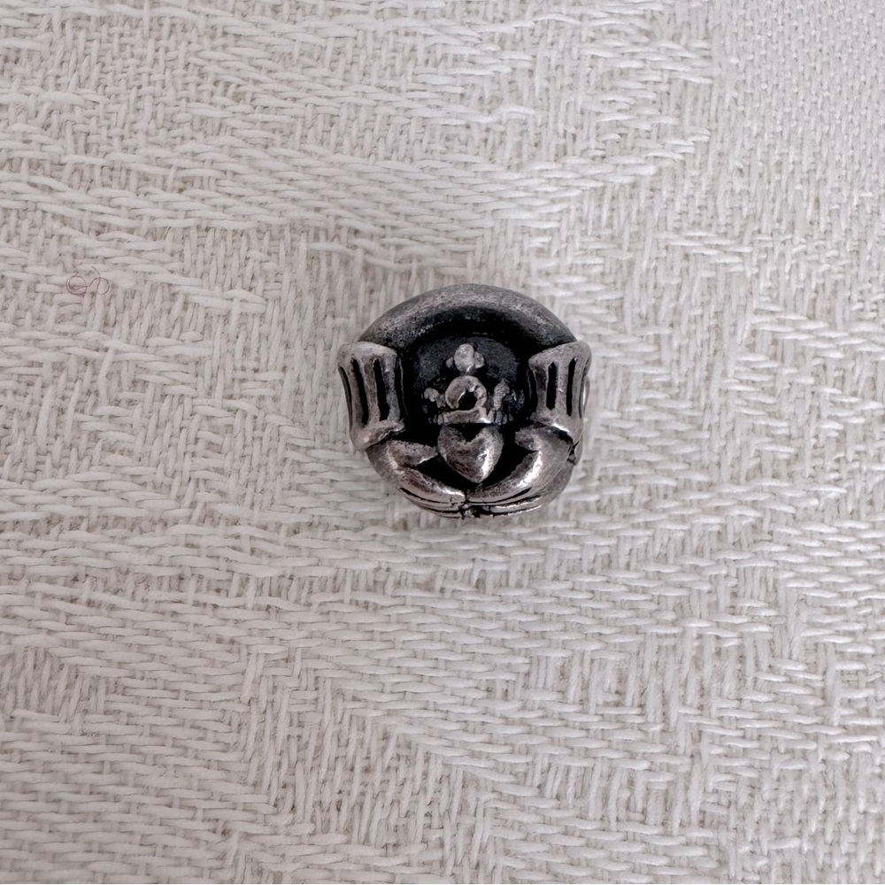 Reflection Beads 925 Sterling Claddagh Charm Bead Irish Celtic